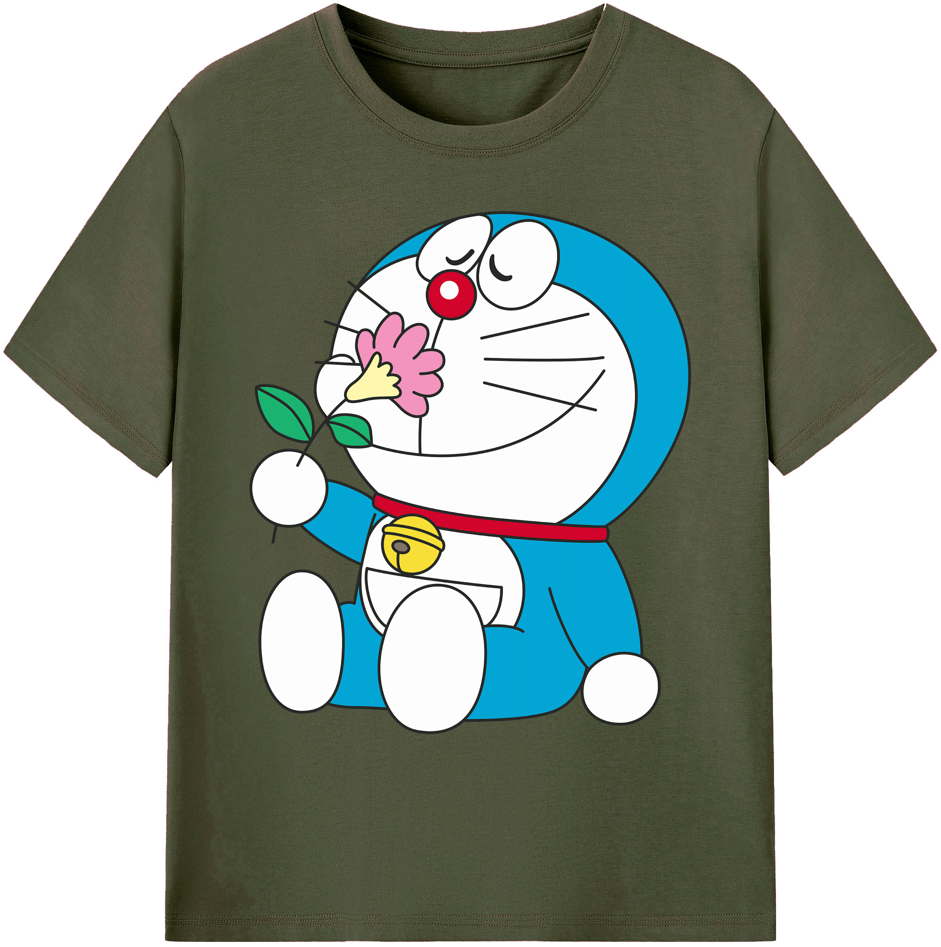 （画像用） ドラえもん Doraemon 綿100％ メンズ半袖Tシャツ｜肌触りやわらか＆通気性